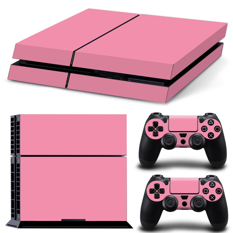 Full Pink Protector Cover Stickers For Sony Playstation 4 Console